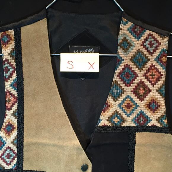 Katch Me BoHo Cowboy Retro NWT Vintage Western Suede Leather Rancher Vest SX - Picture 5 of 8